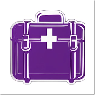 Purple Medical Kit Icon Tee Design No. 795 Posters and Art